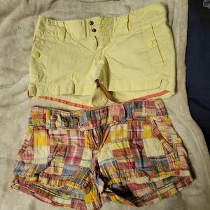 2 Pair American Eagle Shorts Sz 0